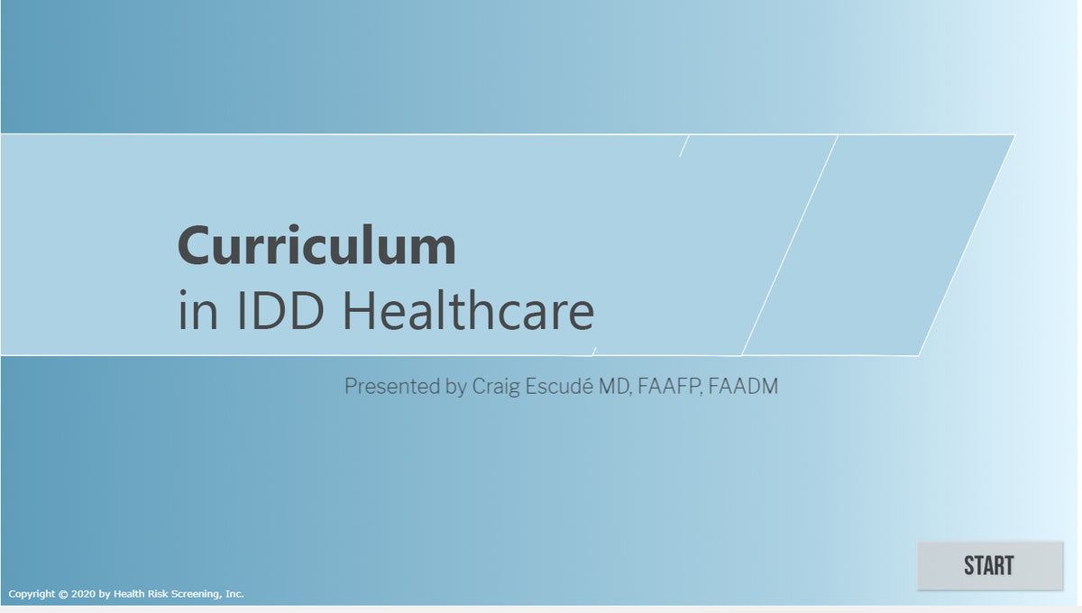 Curriculum in IDD Healthcare eLearn Course image 1
